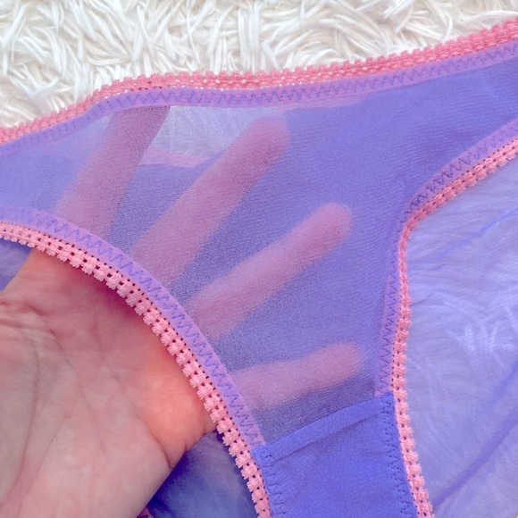 Nwt On Gossamer Lavender and Rose Sheer Briefs - Picture 2 of 7